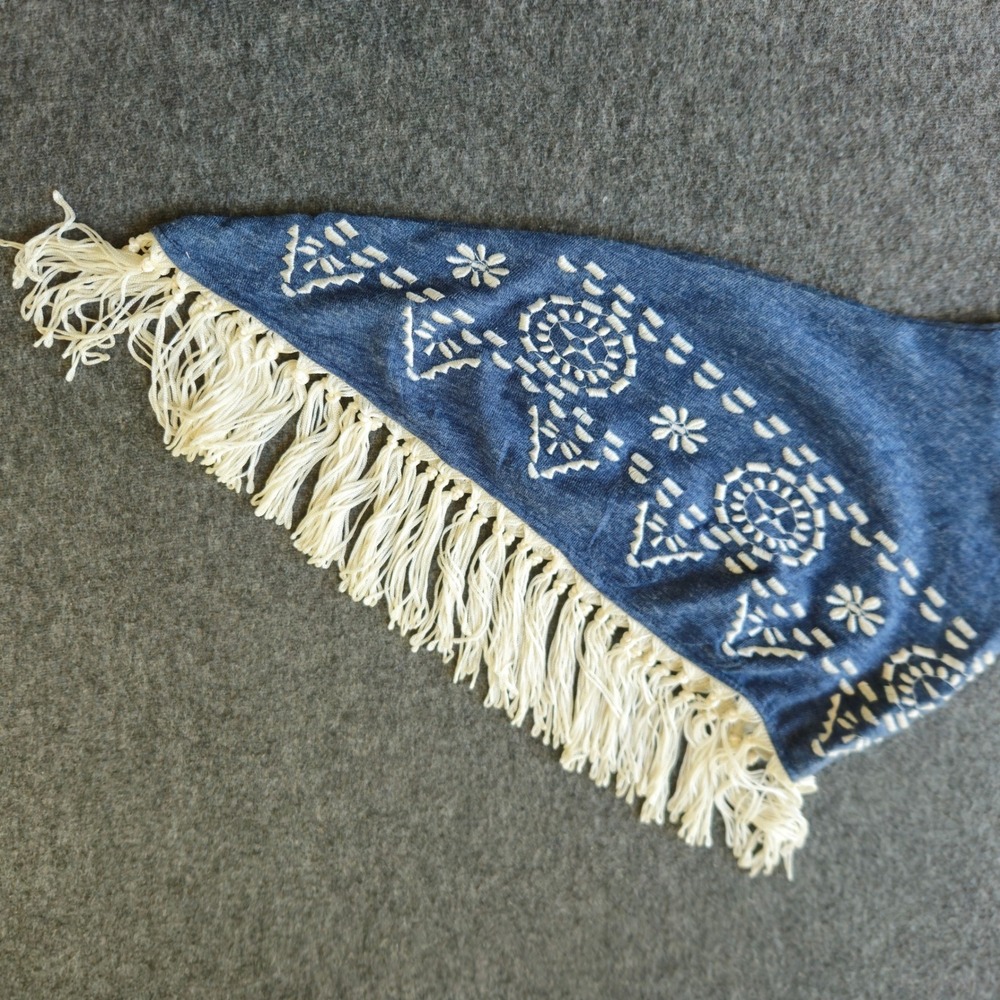 Altar'd State Embroidered Fringe Butterly Sleeve Top Size L Boho Flowerchild EUC - Picture 10 of 11